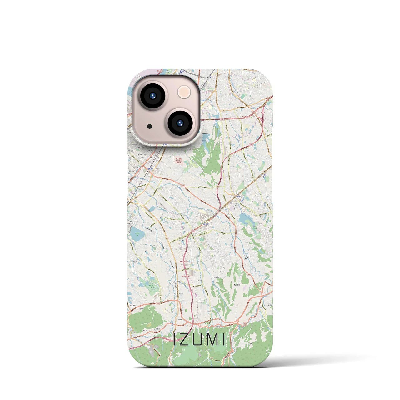 【和泉(大阪府)】地図柄iPhoneケース(バックカバータイプ)