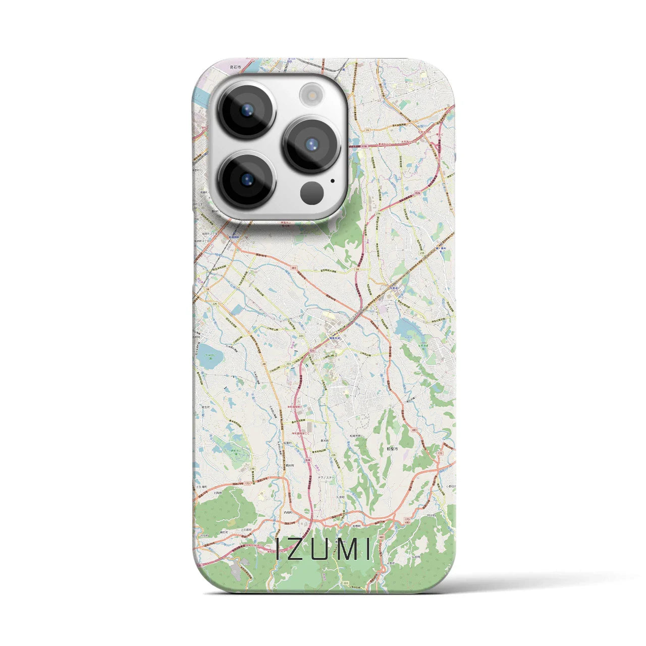 【和泉(大阪府)】地図柄iPhoneケース(バックカバータイプ)