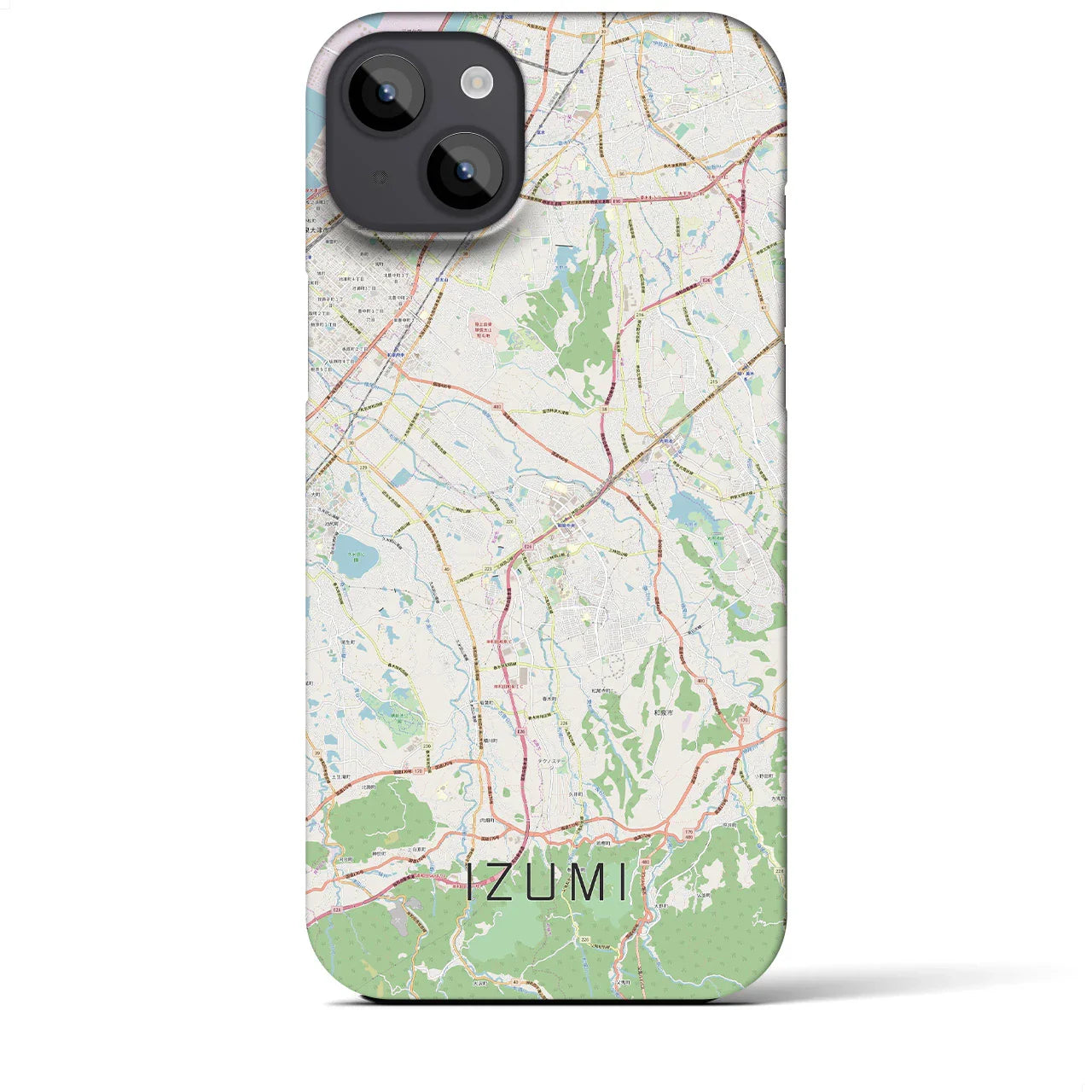 【和泉(大阪府)】地図柄iPhoneケース(バックカバータイプ)