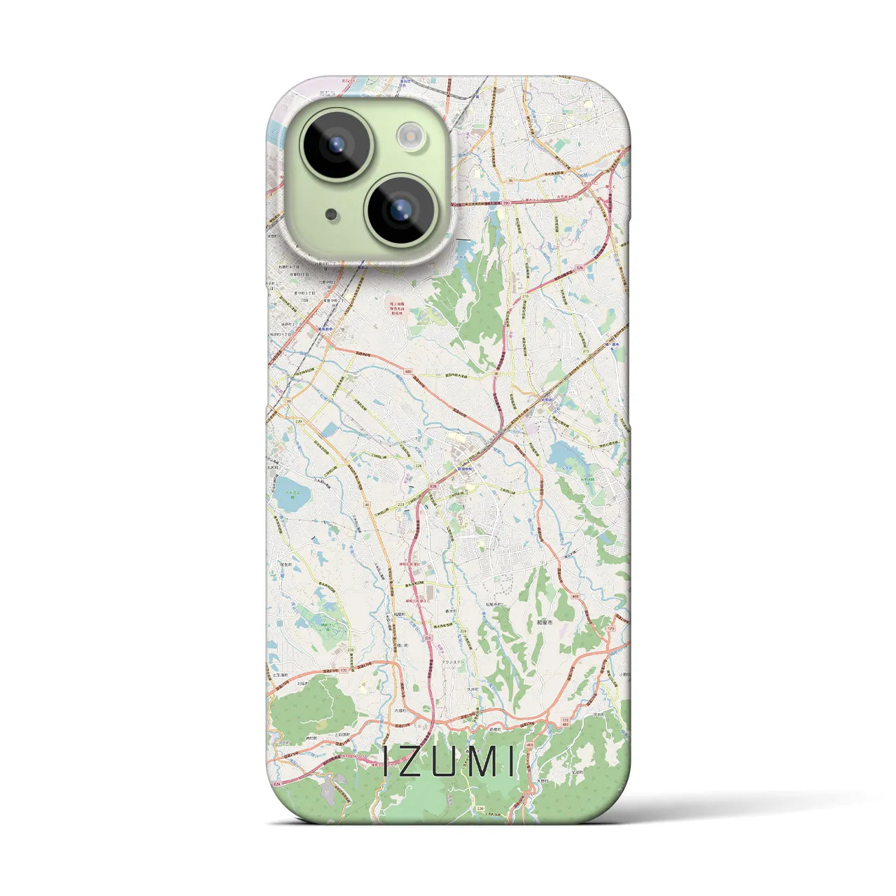 【和泉(大阪府)】地図柄iPhoneケース(バックカバータイプ)