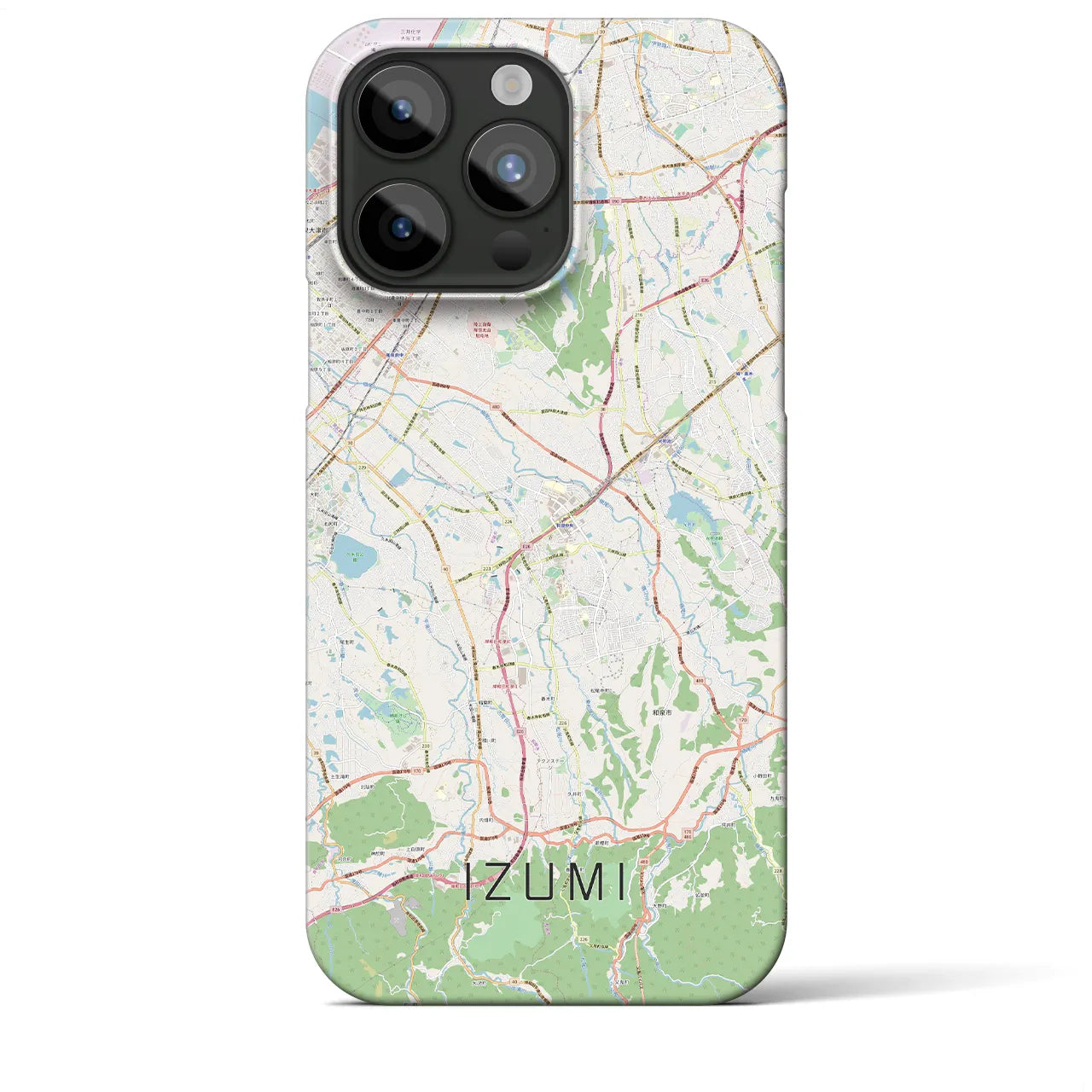 【和泉(大阪府)】地図柄iPhoneケース(バックカバータイプ)