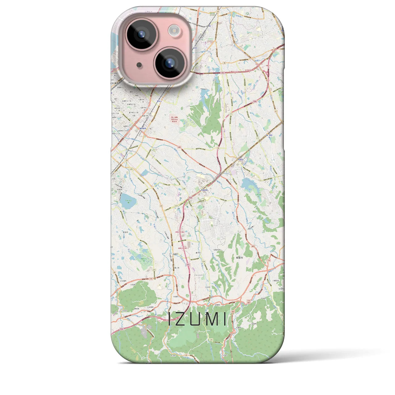 【和泉(大阪府)】地図柄iPhoneケース(バックカバータイプ)