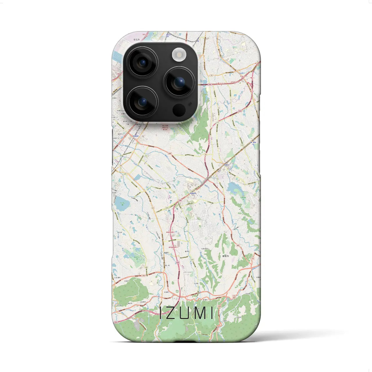 【和泉(大阪府)】地図柄iPhoneケース(バックカバータイプ)