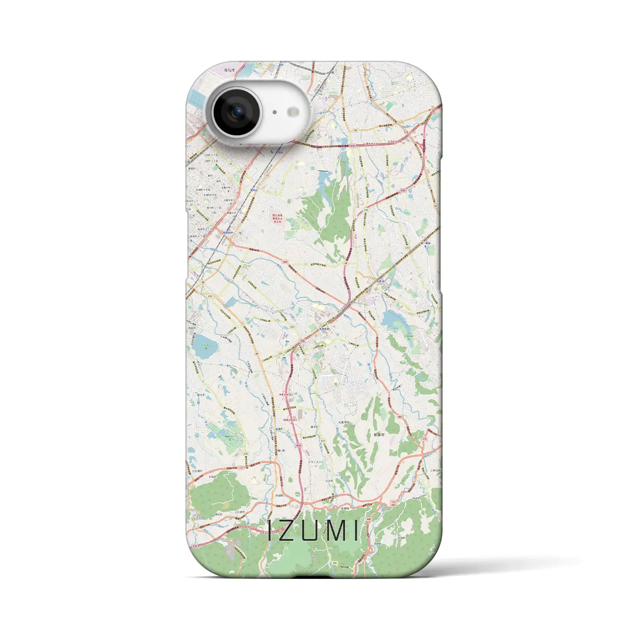 【和泉(大阪府)】地図柄iPhoneケース(バックカバータイプ)
