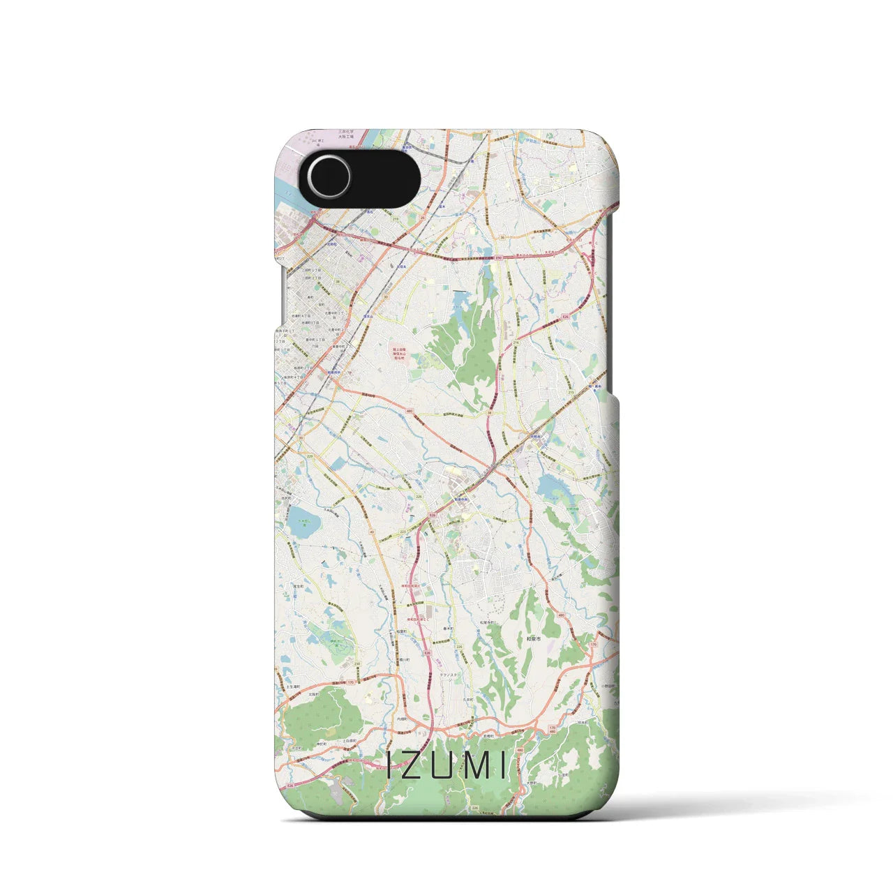 【和泉(大阪府)】地図柄iPhoneケース(バックカバータイプ)
