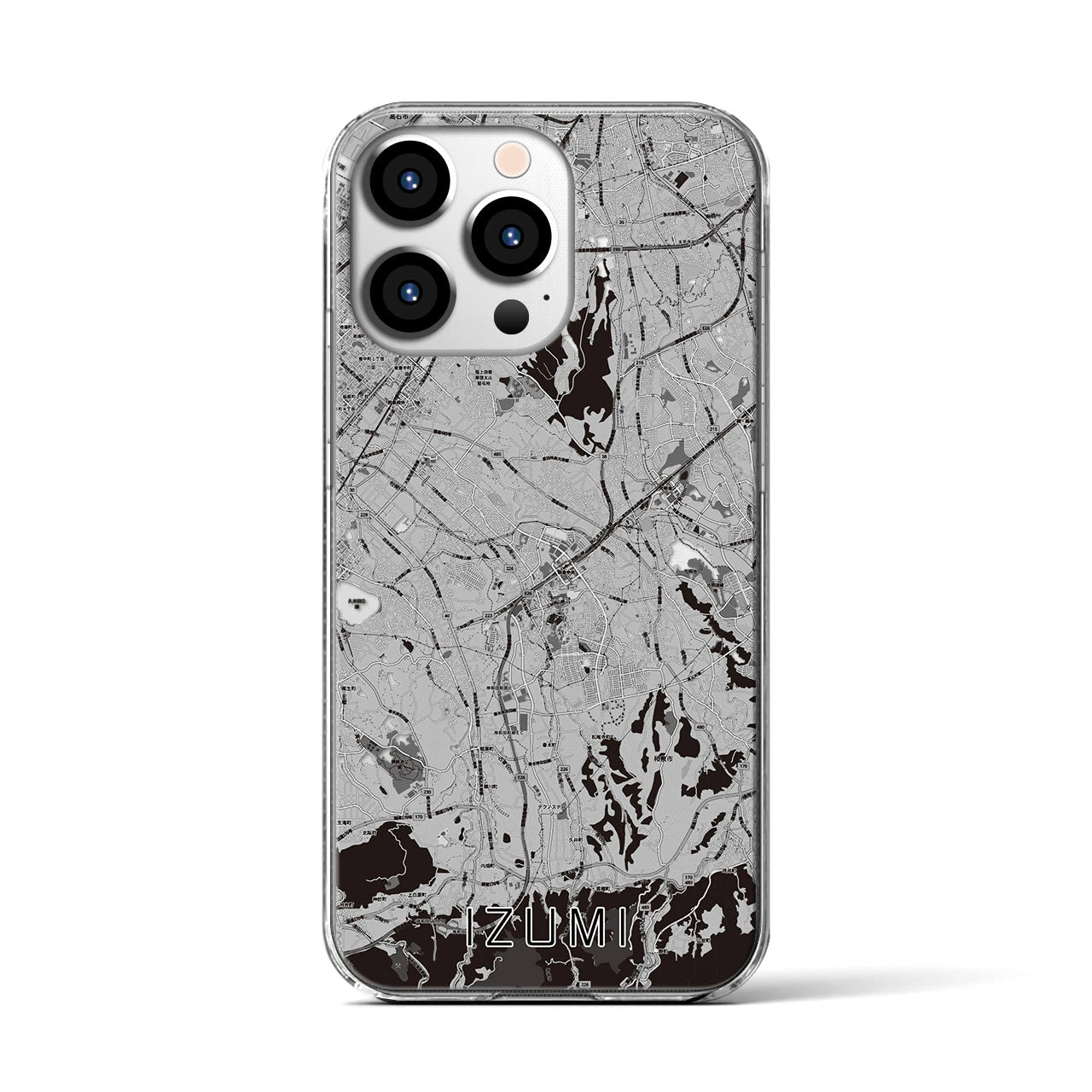 【和泉(大阪府)】地図柄iPhoneケース(クリアタイプ)