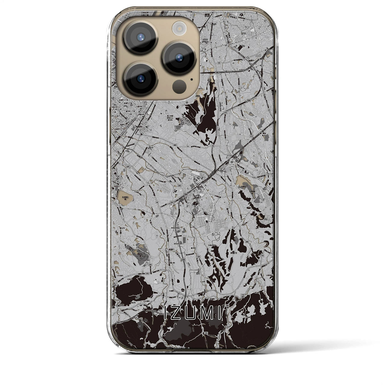 【和泉(大阪府)】地図柄iPhoneケース(クリアタイプ)