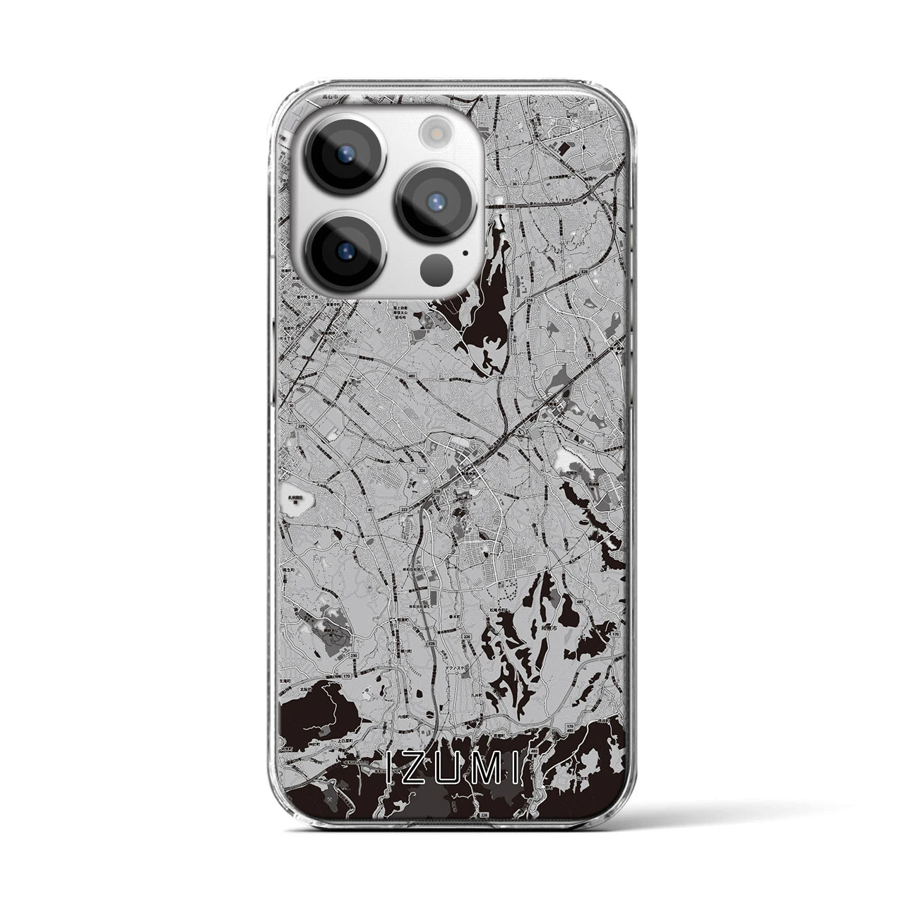 【和泉(大阪府)】地図柄iPhoneケース(クリアタイプ)