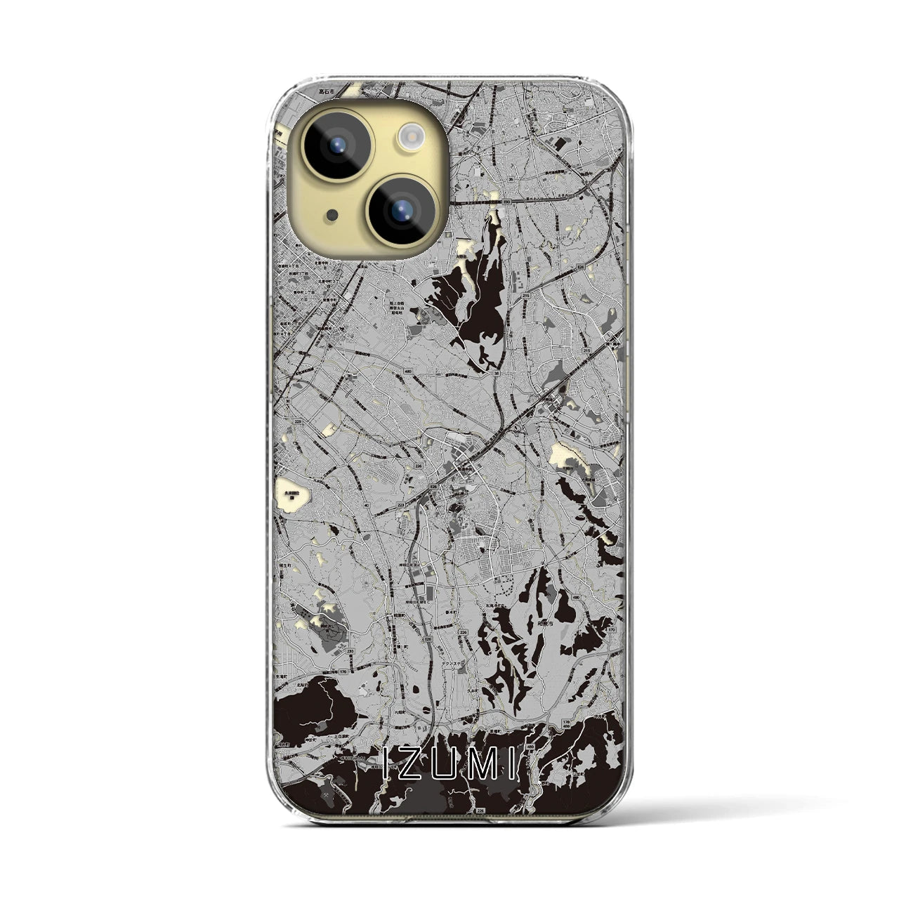 【和泉(大阪府)】地図柄iPhoneケース(クリアタイプ)