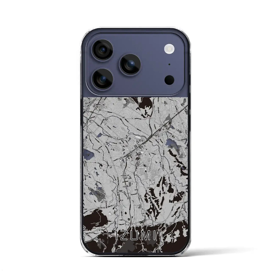 【和泉(大阪府)】地図柄iPhoneケース(クリアタイプ)