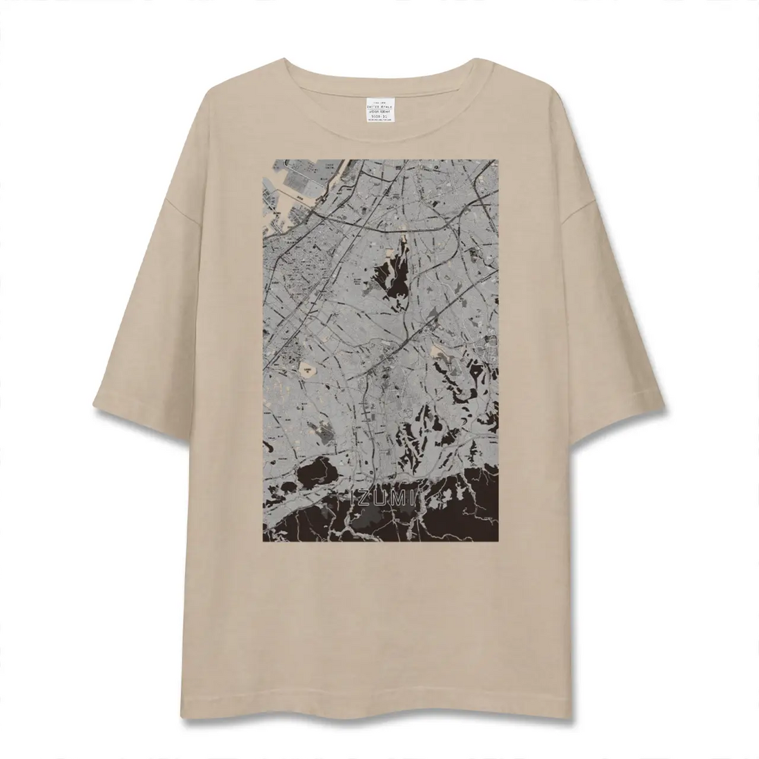 【和泉(大阪府)】地図柄ビッグシルエットTシャツ