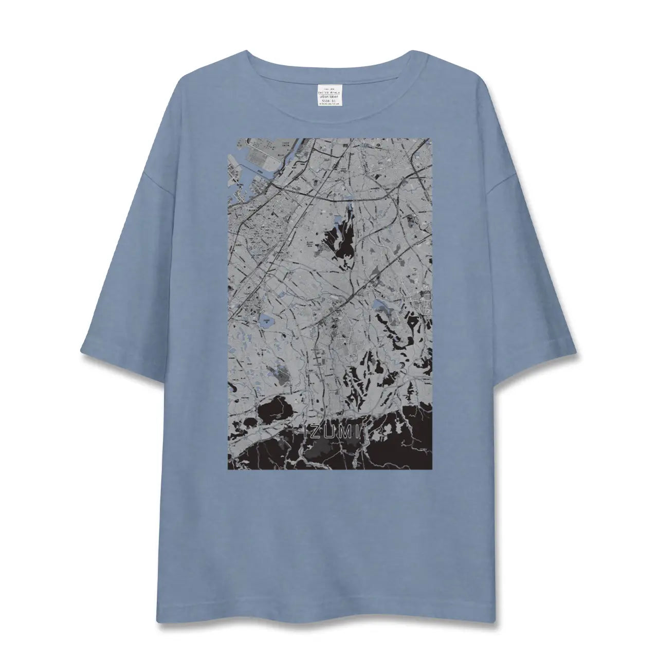 【和泉(大阪府)】地図柄ビッグシルエットTシャツ