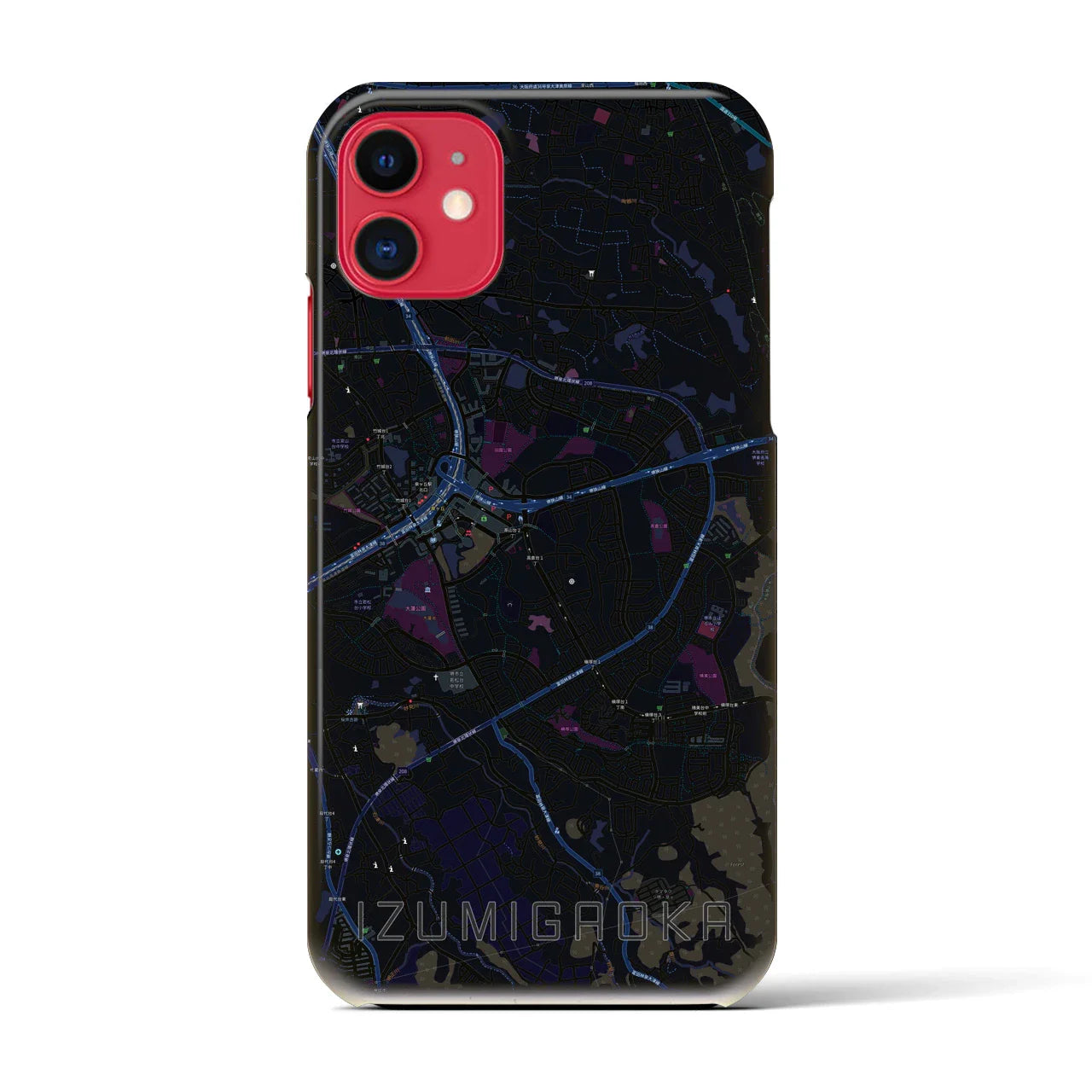 【泉ケ丘(大阪府)】地図柄iPhoneケース(バックカバータイプ)