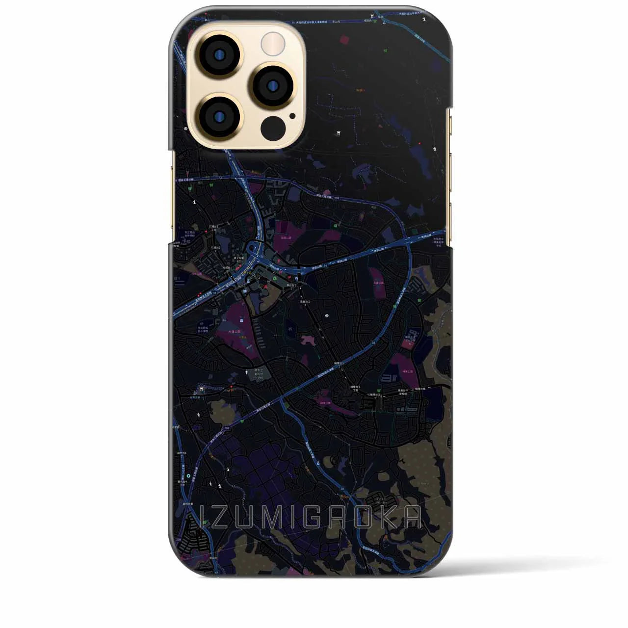 【泉ケ丘(大阪府)】地図柄iPhoneケース(バックカバータイプ)