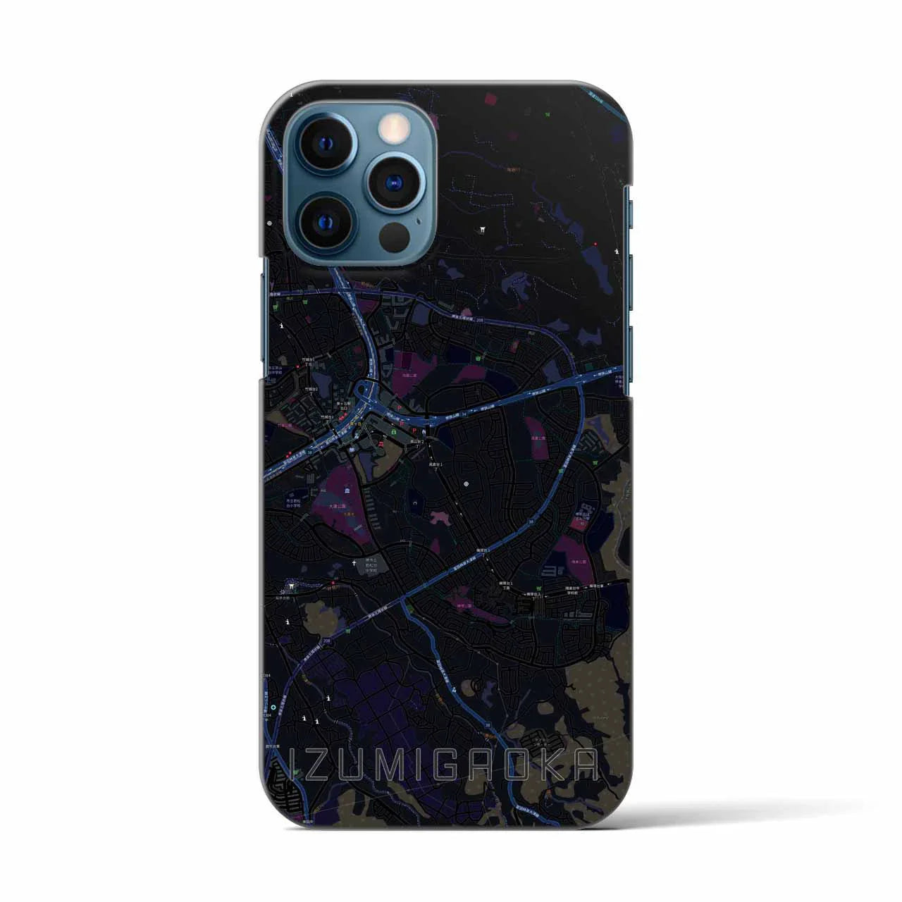 【泉ケ丘(大阪府)】地図柄iPhoneケース(バックカバータイプ)