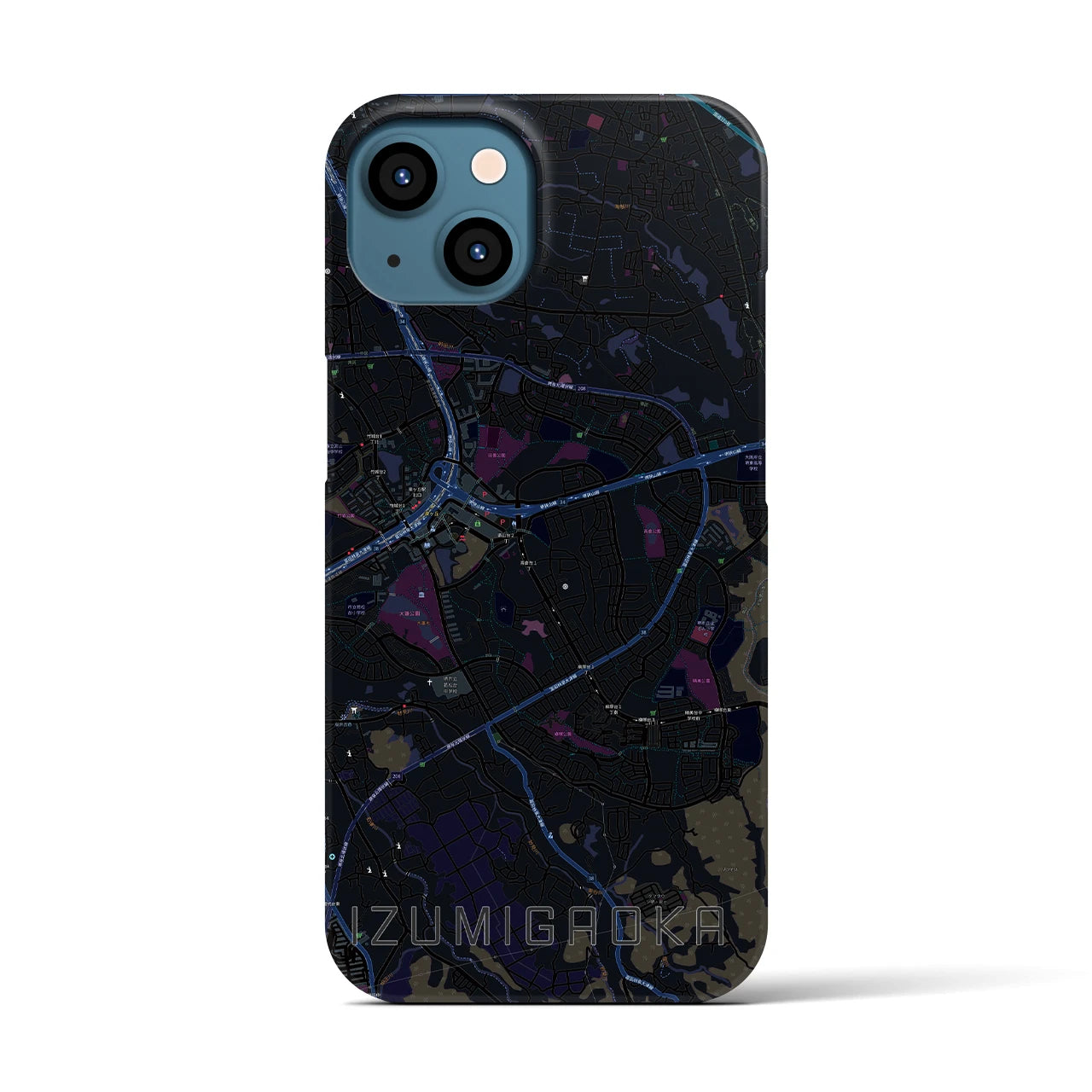 【泉ケ丘(大阪府)】地図柄iPhoneケース(バックカバータイプ)