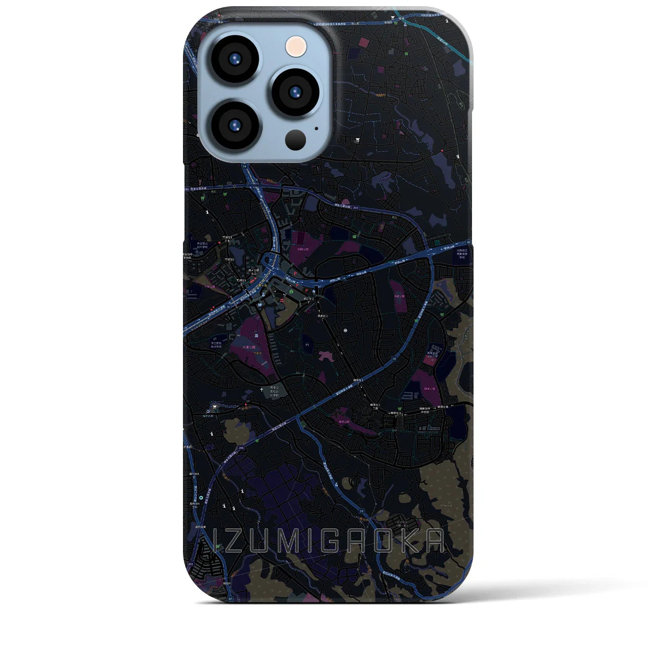 【泉ケ丘(大阪府)】地図柄iPhoneケース(バックカバータイプ)