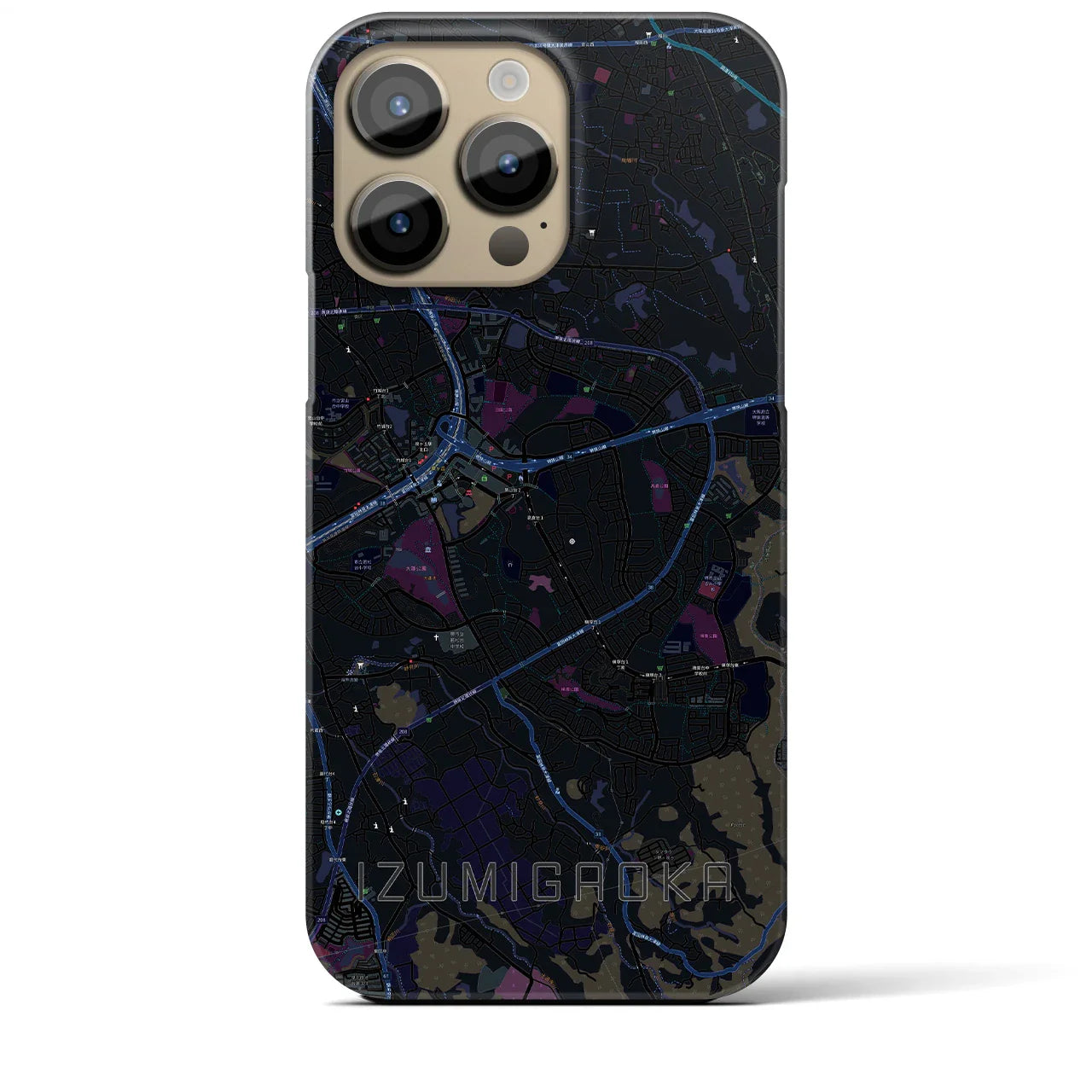 【泉ケ丘(大阪府)】地図柄iPhoneケース(バックカバータイプ)