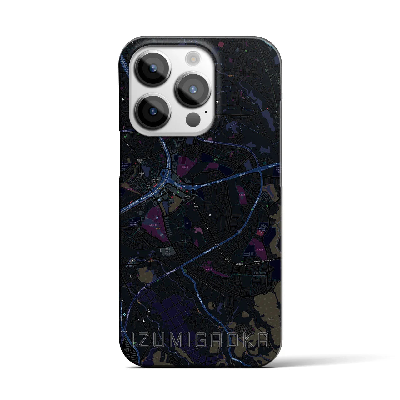 【泉ケ丘(大阪府)】地図柄iPhoneケース(バックカバータイプ)