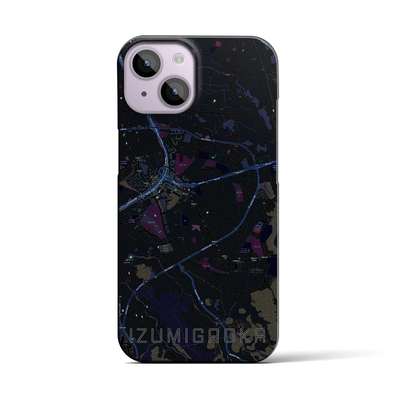 【泉ケ丘(大阪府)】地図柄iPhoneケース(バックカバータイプ)