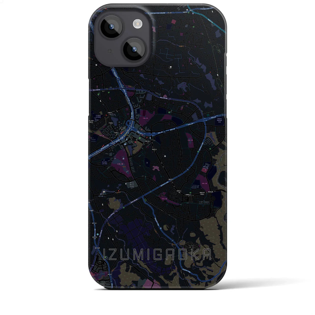 【泉ケ丘(大阪府)】地図柄iPhoneケース(バックカバータイプ)