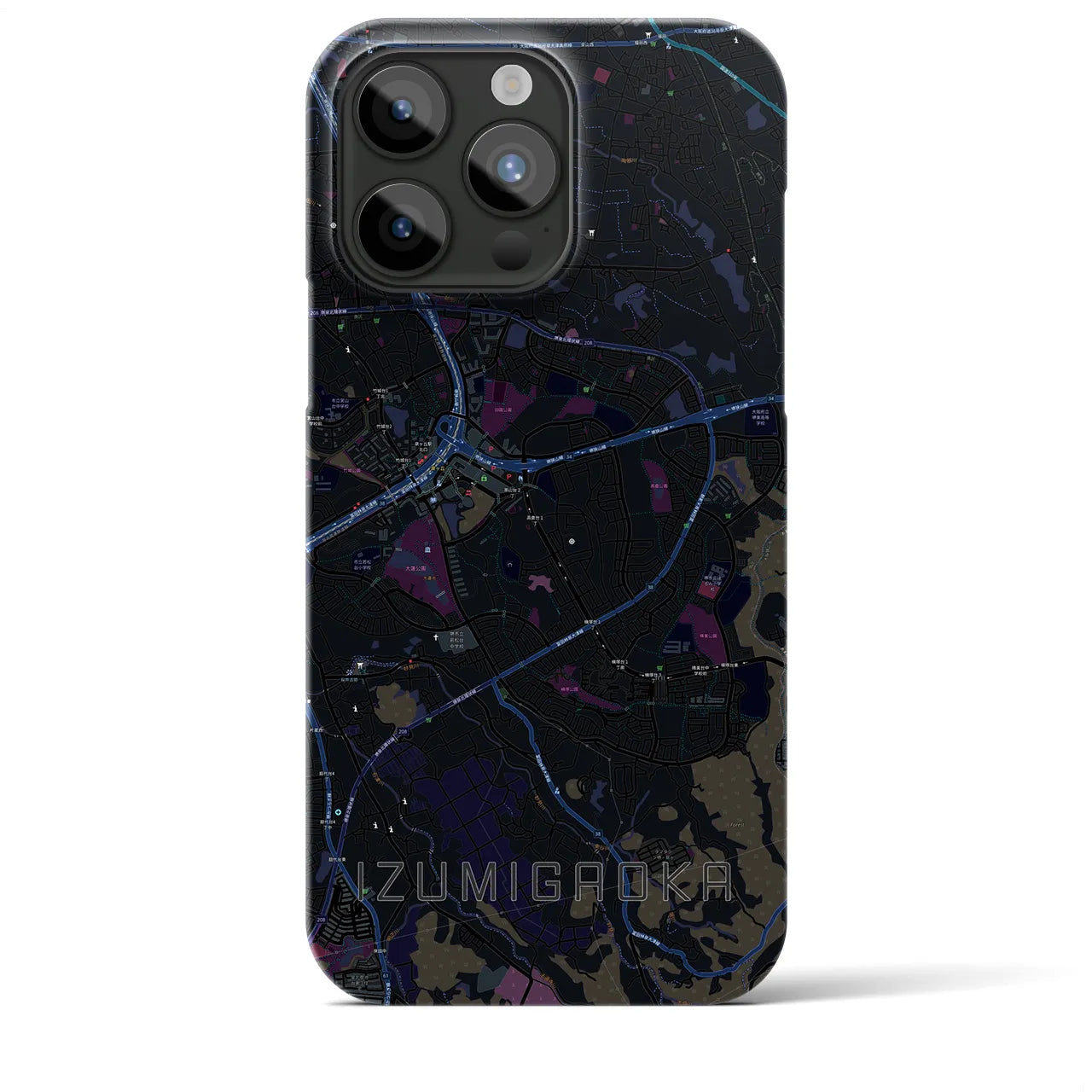 【泉ケ丘(大阪府)】地図柄iPhoneケース(バックカバータイプ)