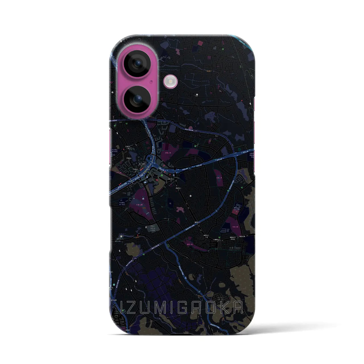 【泉ケ丘(大阪府)】地図柄iPhoneケース(バックカバータイプ)