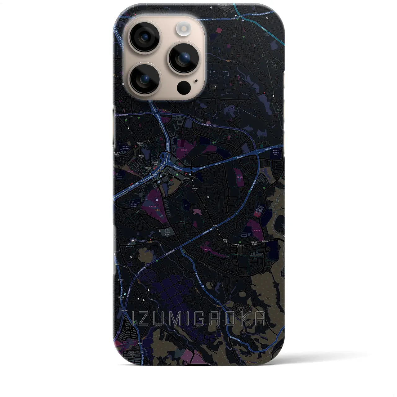 【泉ケ丘(大阪府)】地図柄iPhoneケース(バックカバータイプ)