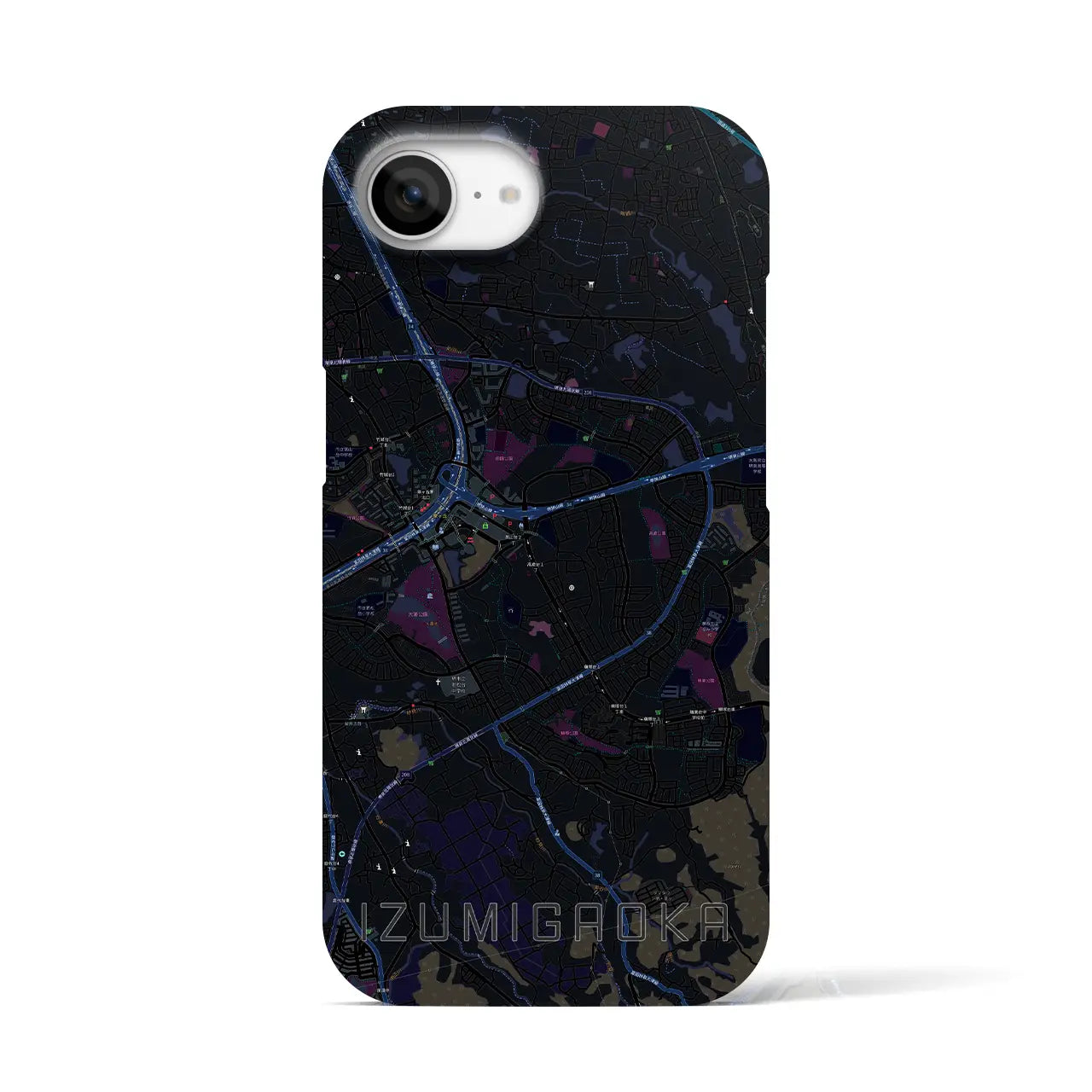 【泉ケ丘(大阪府)】地図柄iPhoneケース(バックカバータイプ)