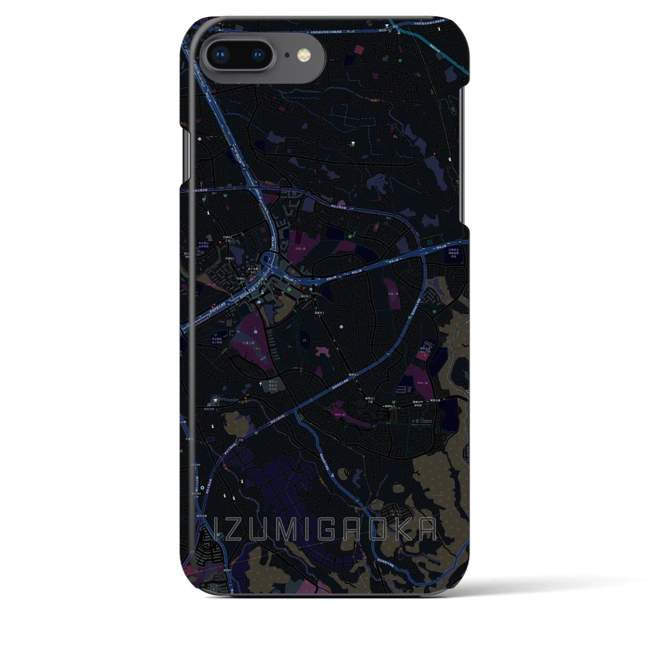 【泉ケ丘(大阪府)】地図柄iPhoneケース(バックカバータイプ)