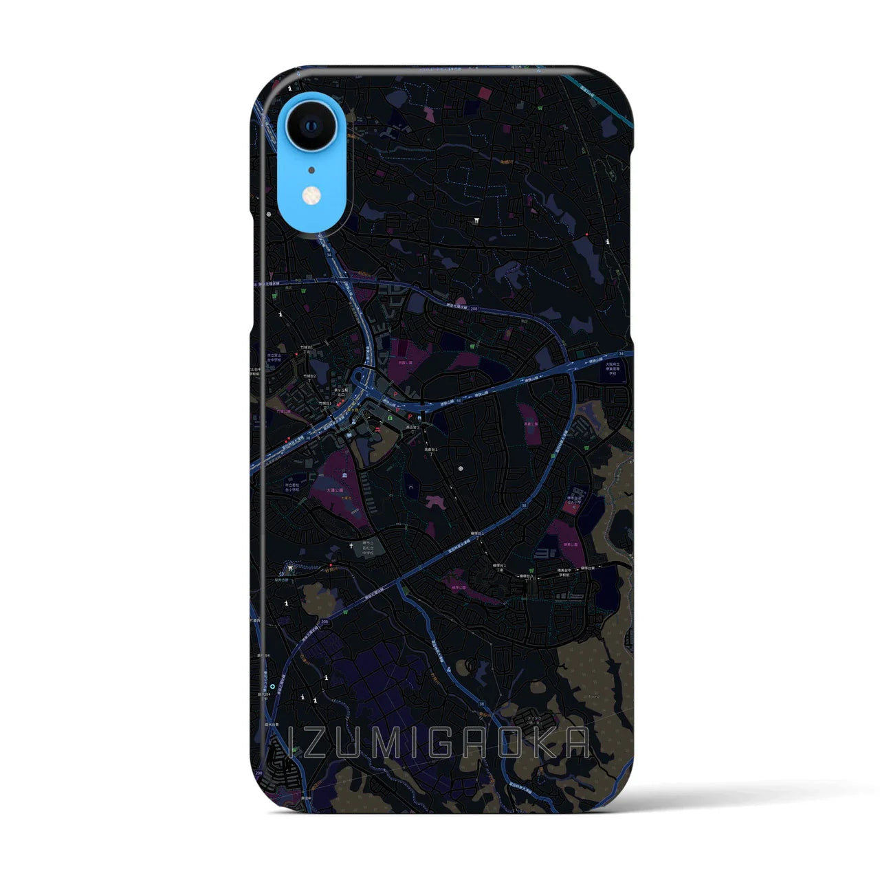【泉ケ丘(大阪府)】地図柄iPhoneケース(バックカバータイプ)