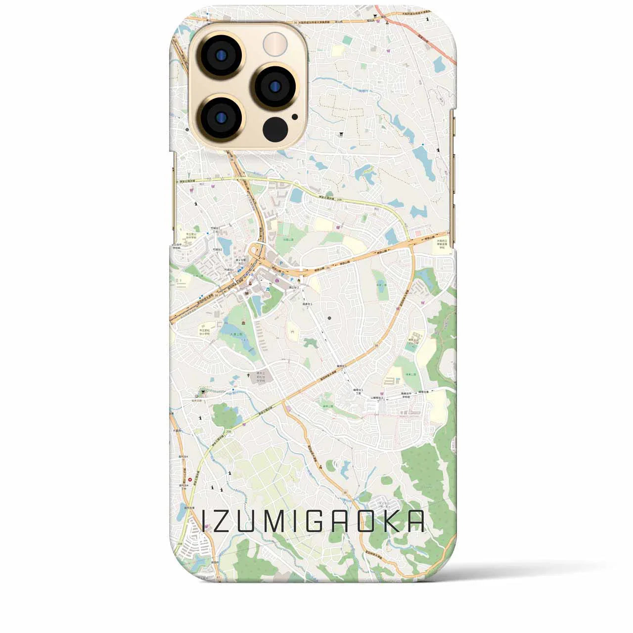 【泉ケ丘(大阪府)】地図柄iPhoneケース(バックカバータイプ)
