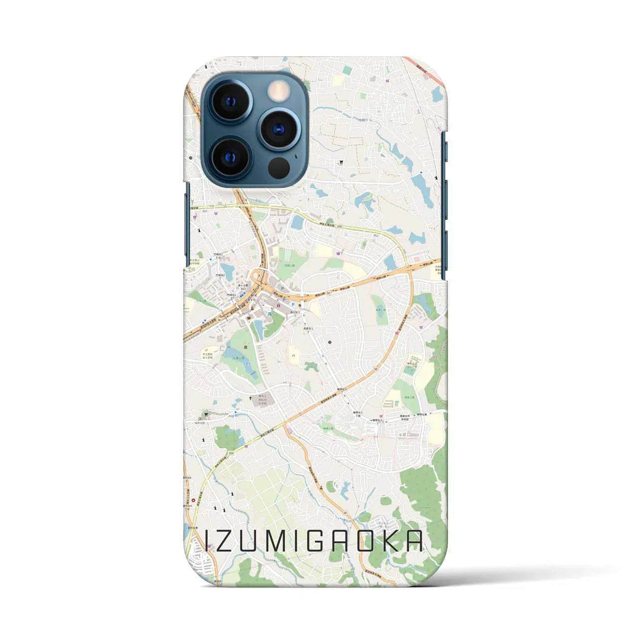 【泉ケ丘(大阪府)】地図柄iPhoneケース(バックカバータイプ)