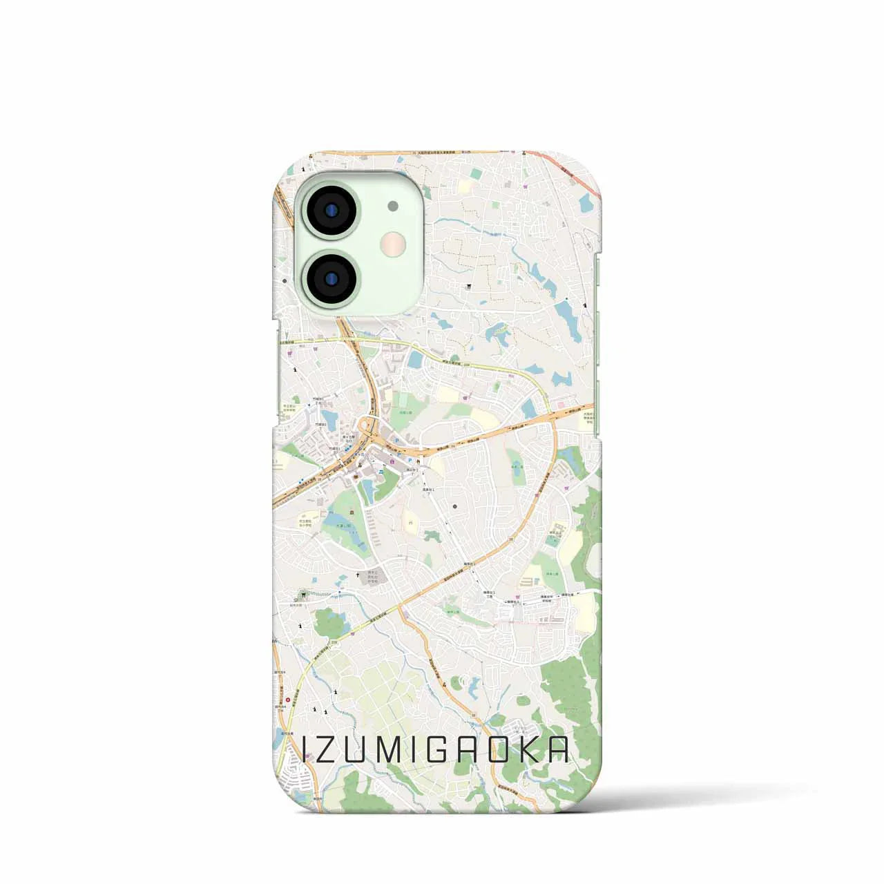 【泉ケ丘(大阪府)】地図柄iPhoneケース(バックカバータイプ)