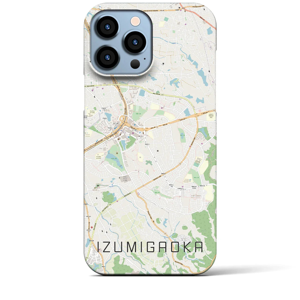 【泉ケ丘(大阪府)】地図柄iPhoneケース(バックカバータイプ)