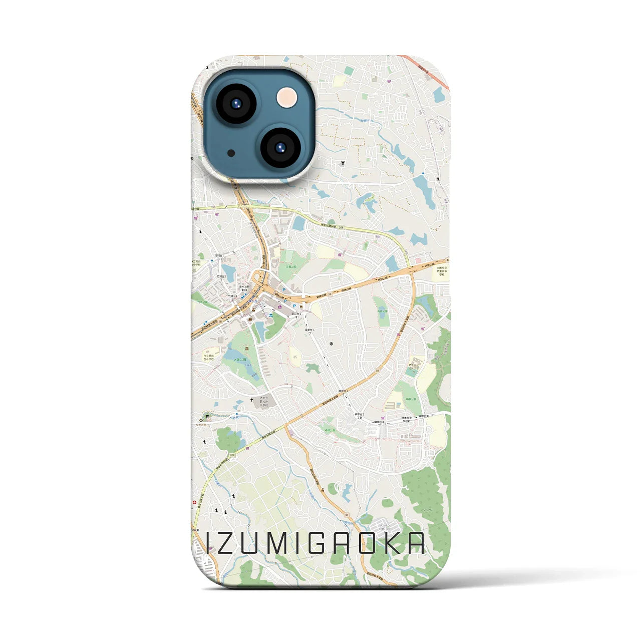 【泉ケ丘(大阪府)】地図柄iPhoneケース(バックカバータイプ)