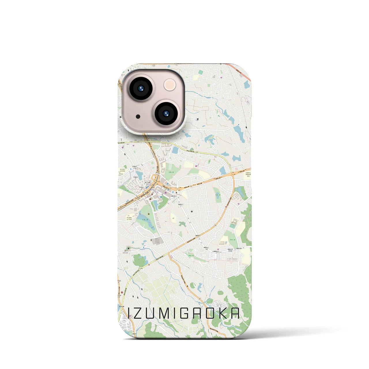 【泉ケ丘(大阪府)】地図柄iPhoneケース(バックカバータイプ)