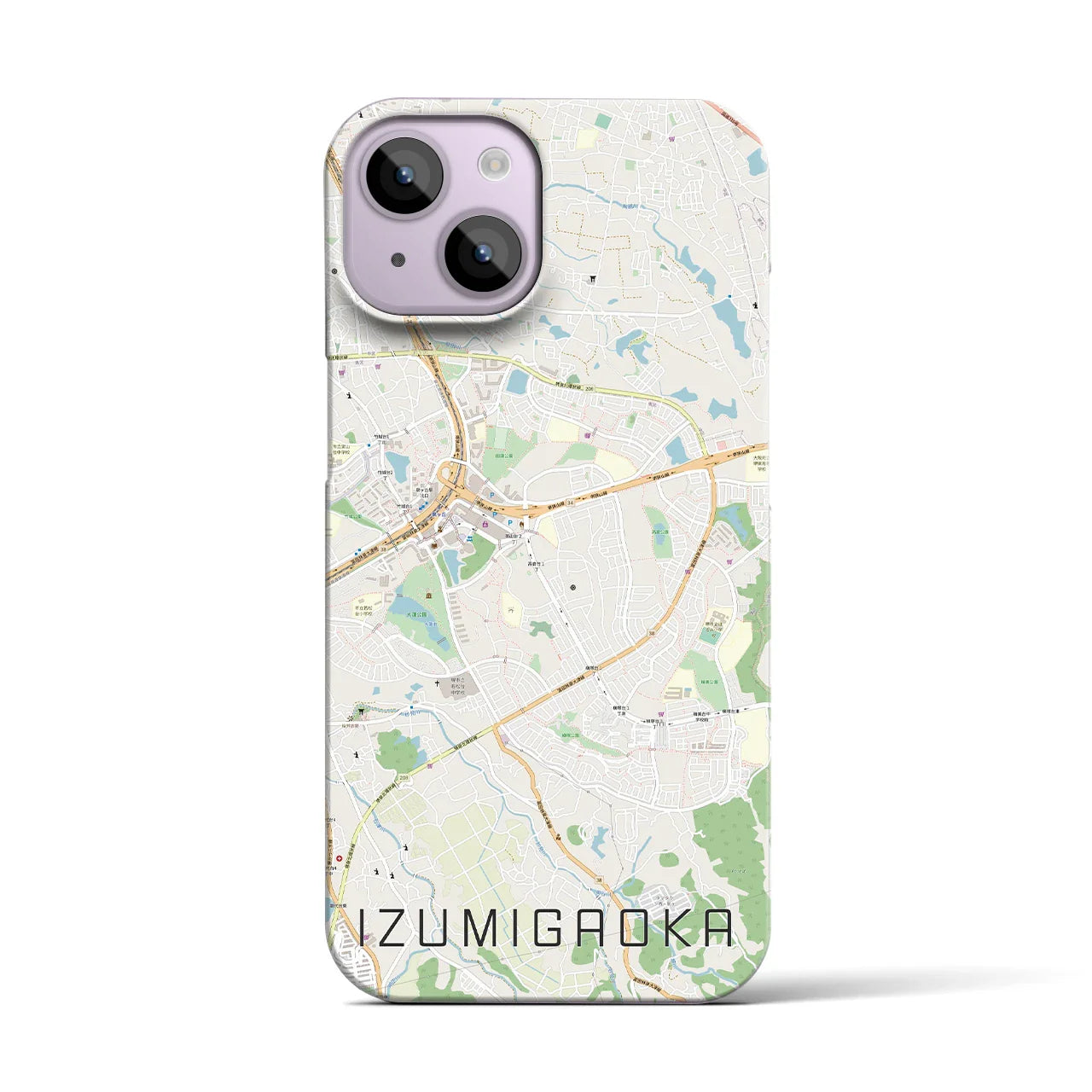 【泉ケ丘(大阪府)】地図柄iPhoneケース(バックカバータイプ)