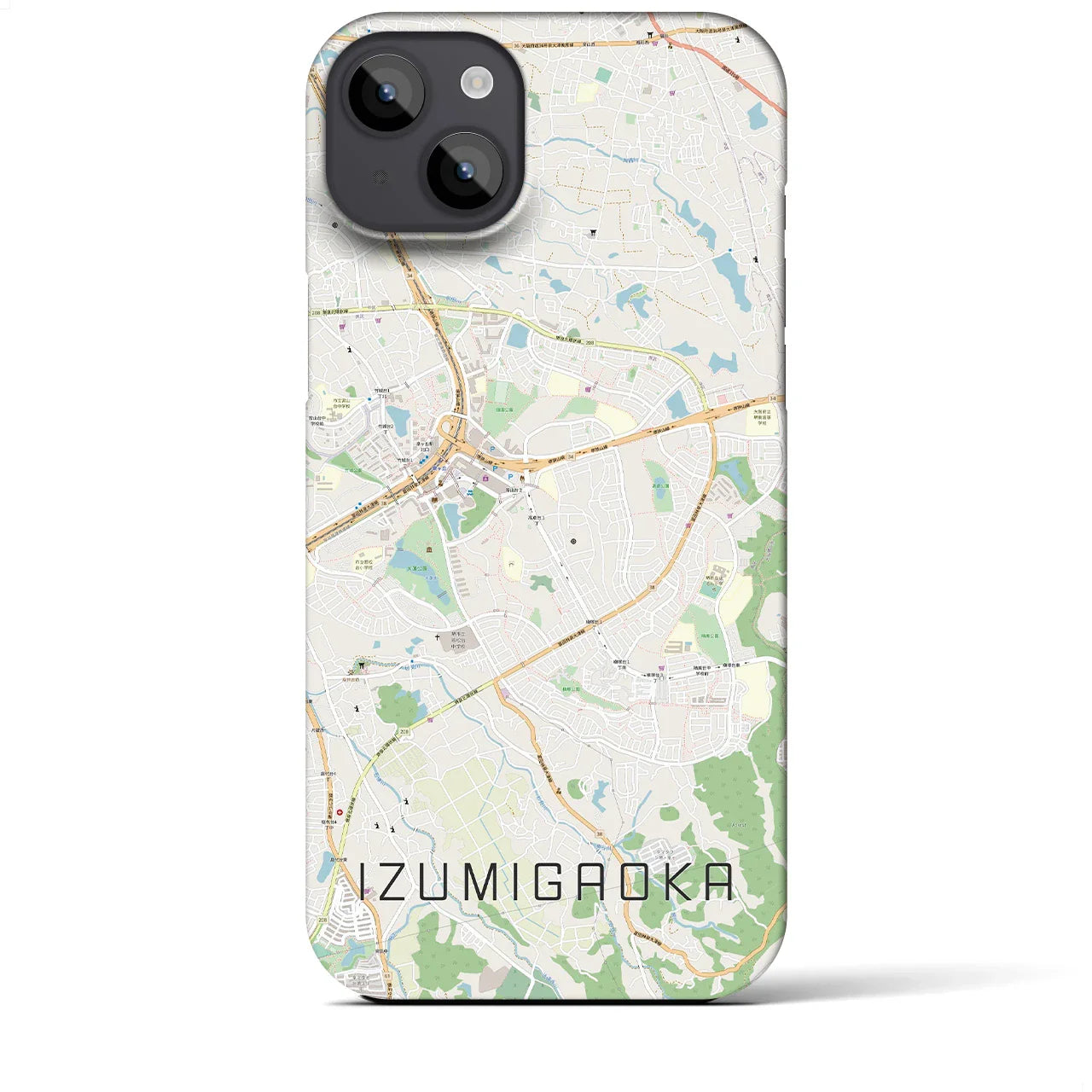 【泉ケ丘(大阪府)】地図柄iPhoneケース(バックカバータイプ)