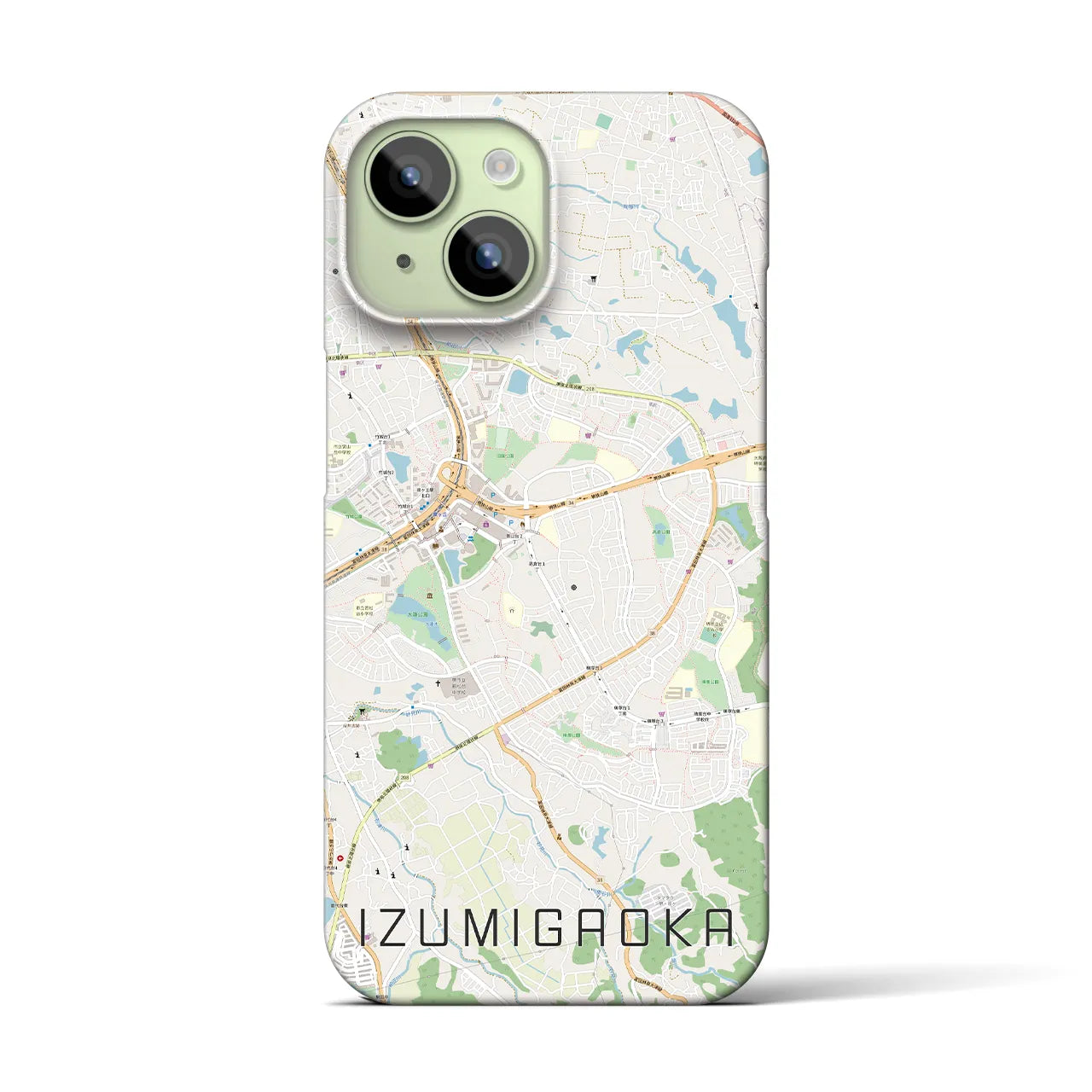 【泉ケ丘(大阪府)】地図柄iPhoneケース(バックカバータイプ)