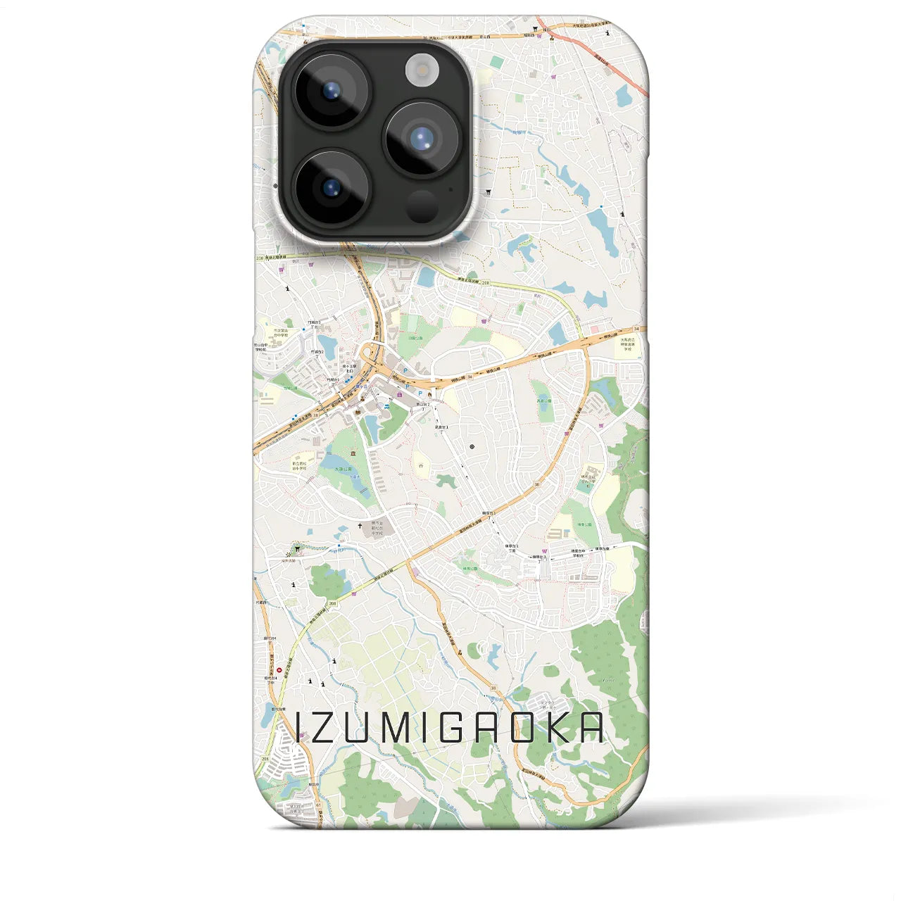 【泉ケ丘(大阪府)】地図柄iPhoneケース(バックカバータイプ)