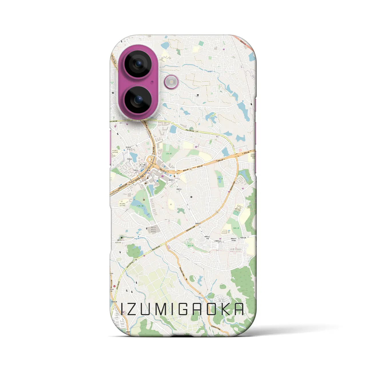 【泉ケ丘(大阪府)】地図柄iPhoneケース(バックカバータイプ)
