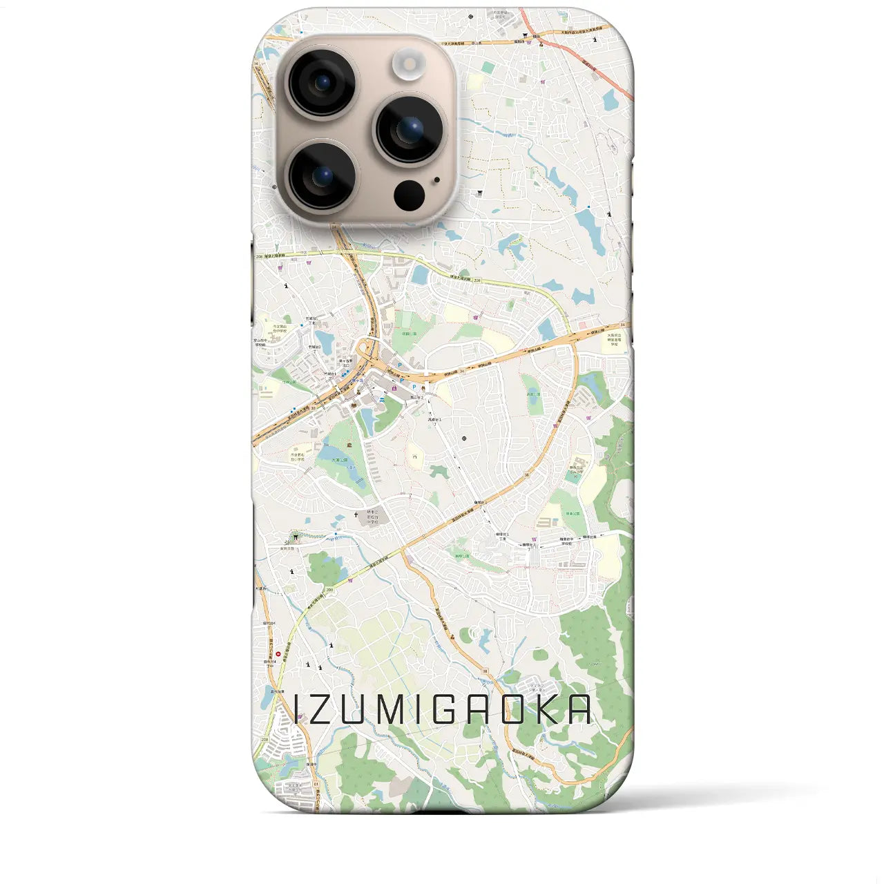 【泉ケ丘(大阪府)】地図柄iPhoneケース(バックカバータイプ)