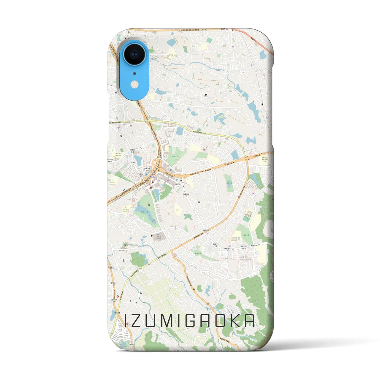 【泉ケ丘(大阪府)】地図柄iPhoneケース(バックカバータイプ)