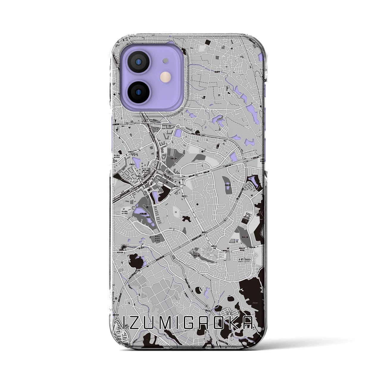 【泉ケ丘(大阪府)】地図柄iPhoneケース(クリアタイプ)