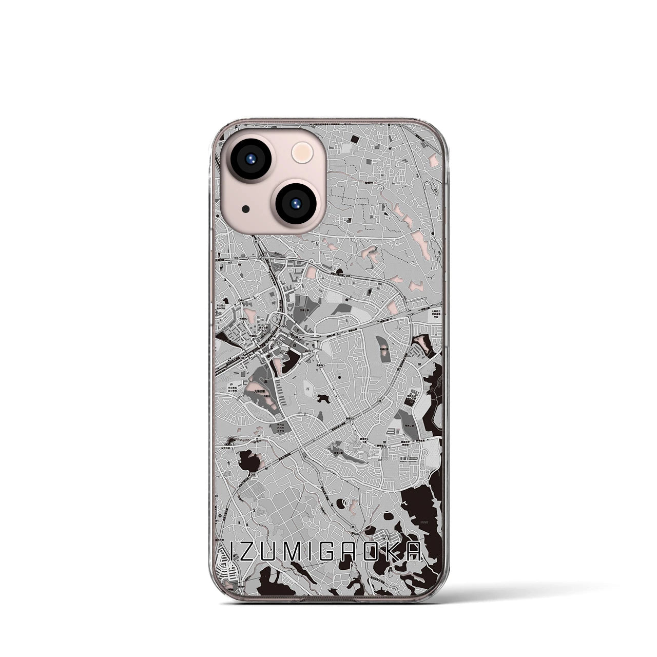 【泉ケ丘(大阪府)】地図柄iPhoneケース(クリアタイプ)