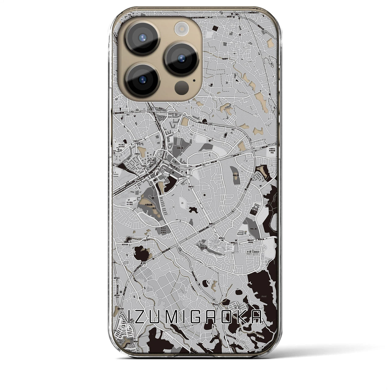 【泉ケ丘(大阪府)】地図柄iPhoneケース(クリアタイプ)