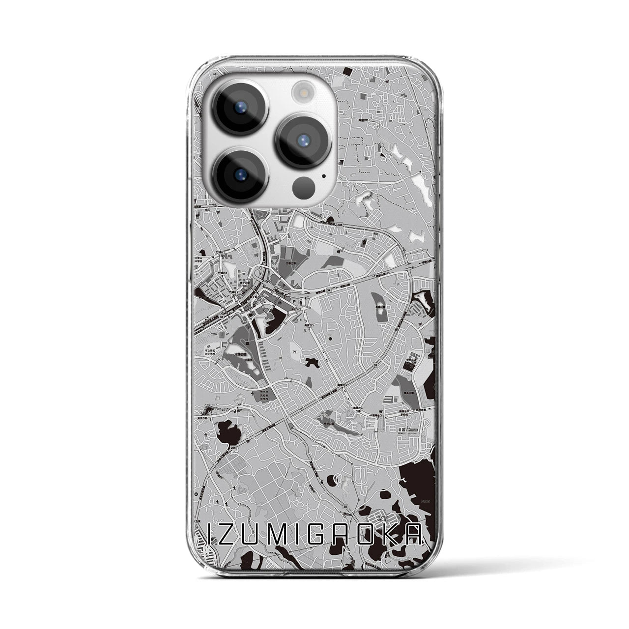 【泉ケ丘(大阪府)】地図柄iPhoneケース(クリアタイプ)