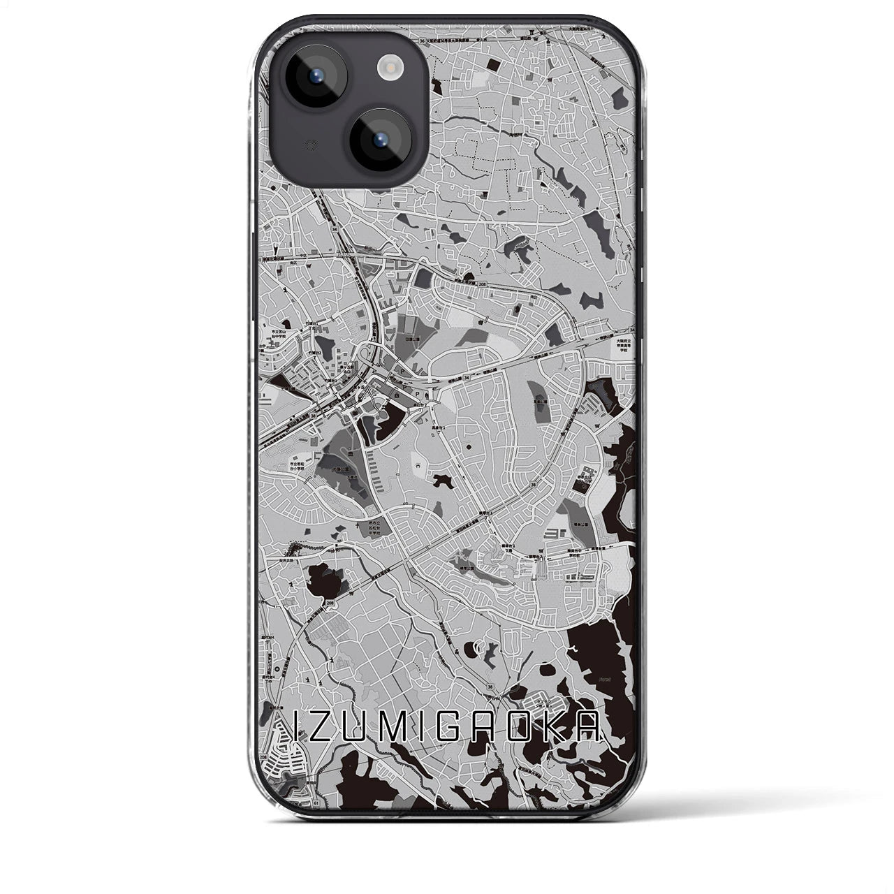 【泉ケ丘(大阪府)】地図柄iPhoneケース(クリアタイプ)