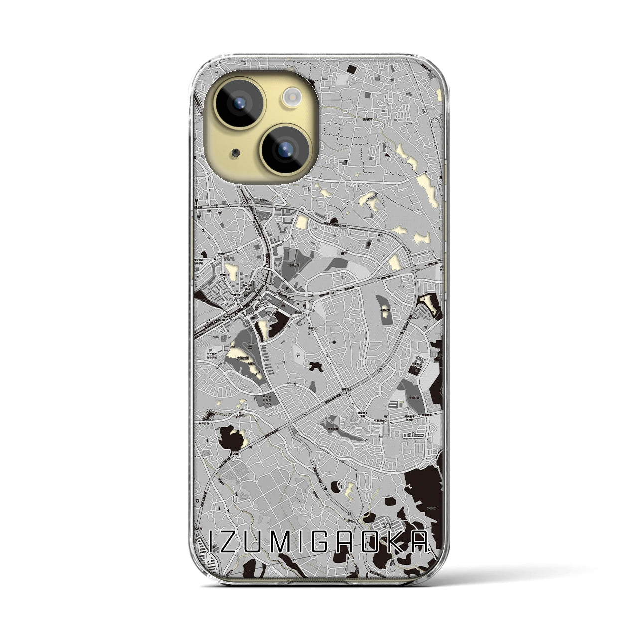 【泉ケ丘(大阪府)】地図柄iPhoneケース(クリアタイプ)